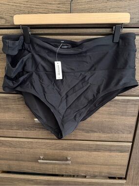 torrid Black High-Waist Bikini Bottom with Side Cutouts